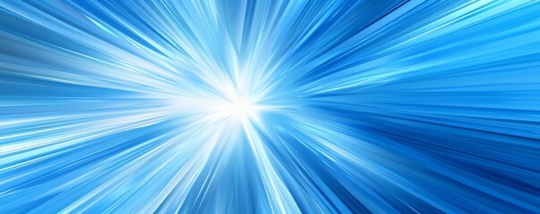 Obraz premium Abstract blue radial motion blur light explosion
