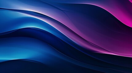 Fototapeta premium Abstract background with blue and purple waves flowing smoothly, creating a sense of movement and energy