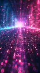 Obraz premium Abstract pink and blue bokeh lights background.