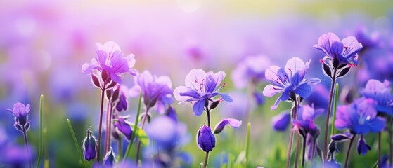 Obraz premium purple wildflower spring blossoming beautiful wallpaper background