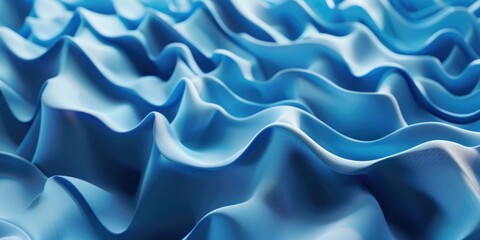 Fototapeta premium Blue Fabric Close Up