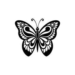 Different butterflies silhouette vector illustration art