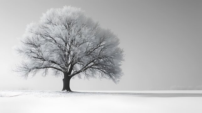 Fototapeta A serene and crisp photo of a minimalist black and white photograph with striking contrasts. 