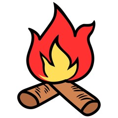 Campfire Icon Vector Illustration