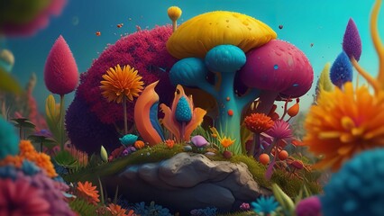 World of possibilities in nature colourful illustration