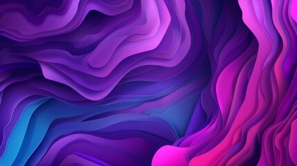 Modern vibrant gradient color scheme with abstract purple shapes forming a flowing background
