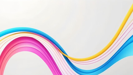Obraz premium Pink, yellow, blue lines background.