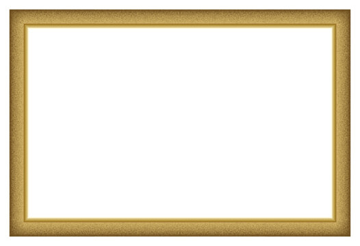 Halftone grainy stipple textured frames in rectangle, square, and round shapes are ideal for pictures, paintings, cards, or photos, and feature a distinctive gold stripe in a vector illustration.