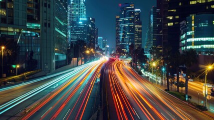 Fototapeta premium Generate a photo realistic image of urban energy-efficient lighting projects using advanced technologies to reduce energy use; ensure the image is of high resolution for clear