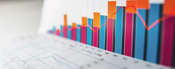 Bar graph with a dramatic rise in stock prices on a clean white background, highlighting significant market growth.