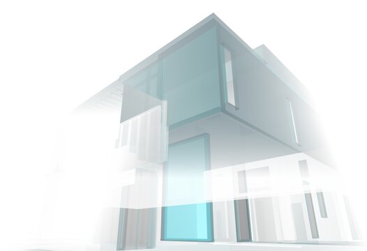 3d rendering of a modern building