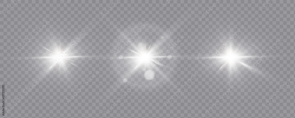 Poster light effect of glare and bright glow isolated on transparent background. adobe illustrator artwork