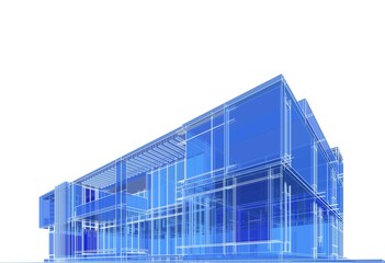 3d rendering of a modern building