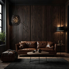 Cozy and lively home interior design Ai photo