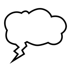 Comic book speech bubble, great design for any purposes. Sticker design. Vector illustration