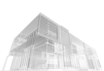 3d rendering of a modern building