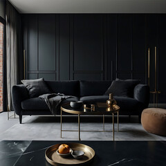 Cozy and lively home interior design Ai photo