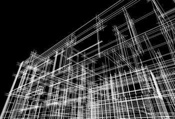 3d rendering of a modern building