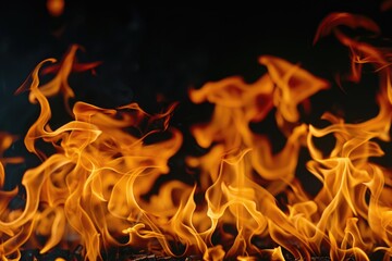 Grill Flames Close Up