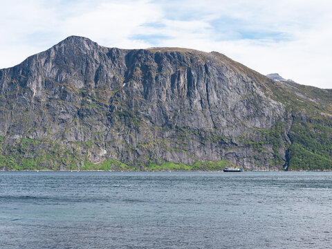 Mountain and a boat