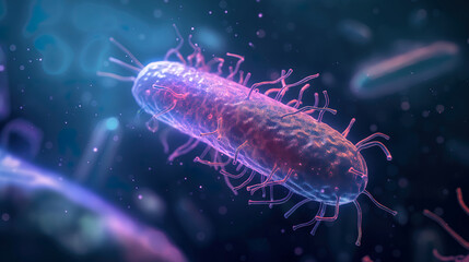 futuristic background of microorganism