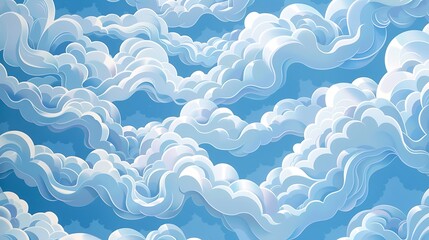 White Clouds in Blue Sky