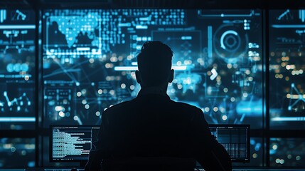 Focused Server Technician at Work