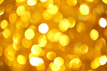 Obraz premium Golden bokeh lights background for festive occasions