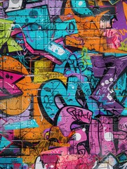 Obraz premium Graffiti Wall with Fire Hydrant