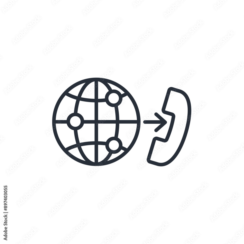 Poster communicate icon. vector.editable stroke.linear style sign for use web design,logo.symbol illustrati
