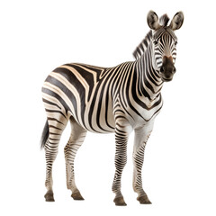zebra isolated on transparent background cutout