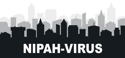 Fototapeta premium Nipah-virus (NiV) is a bat-borne zoonotic virus that causes Nipah virus infection in humans and animals. Symptoms of infection initially include fever, headache, vomiting, sore throat and muscle aches