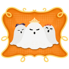 Set of witchcraft items. Collection of witchy magic equipment. Set of hand drawn illustrations. Halloween, Ghosts, potion, cat, hat, spider, web, grave.