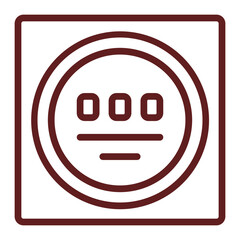 Counter Vector Line Maroon Icon Design