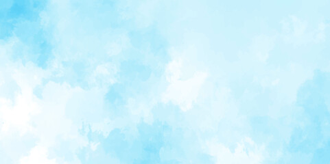 Blue sky with cloud .Beautiful blue sky with white clouds .bright cloud cover in the sun calm clear winter air background .gradient light white background.	