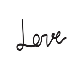 Continuous line drawing word Love. Calligraphy letter text love word wedding background. Vector illustration love concept.	