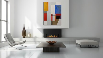 Modern Interior Design with Abstract Art