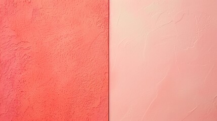 Fototapeta premium Decorative plaster is being applied with a trowel, showcasing a two-tone color technique on a wall, creating an elegant and textured surface