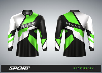 Long sleeve t shirt racing sports abstract jersey design for race, soccer, gaming, motocross, cycling
