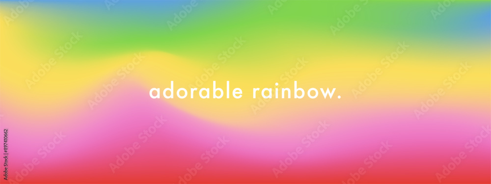 Poster abstract gradient rainbow color texture. pastel colored wide horizontal vector banner. blurred rainb