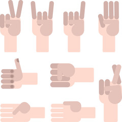 Hand and fingers vector illustration