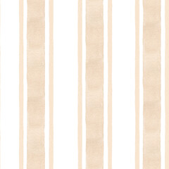 Watercolor Beige Striped Background, Beige vintage pattern	

