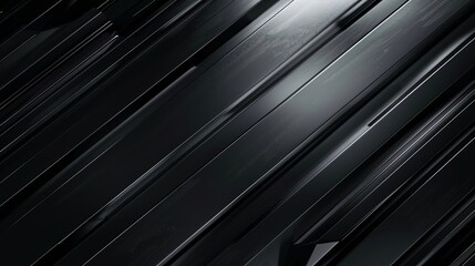 Obraz premium Sleek dark metallic background with diagonal lines, exuding a modern and futuristic aesthetic with a shiny silver finish. Perfect for adding sophistication to any project