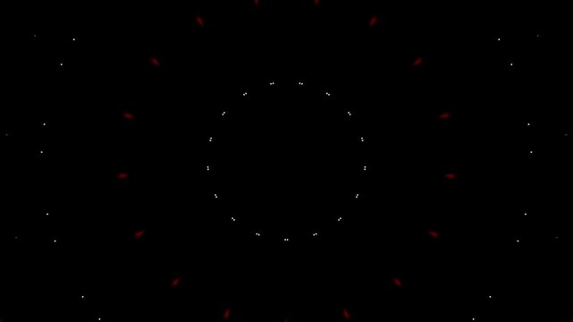 loop animation, geometric pattern black and white, abstract random motion