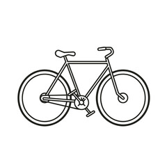 Fototapeta premium Minimalist Bicycle Line Art Illustration in Black and White with Copy Space