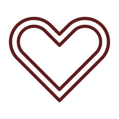 Love Vector Line Maroon Icon Design