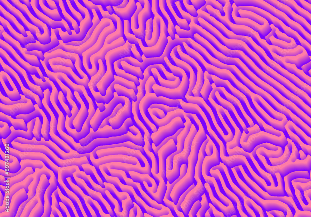 Aufkleber Abstract background with optical illusion generative pattern and vibrant fluid psychedelic colors
