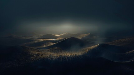 Mysterious Extraterrestrial Desert with Giant Sand Dunes ll