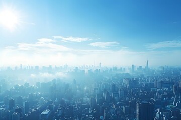 Cityscape Under a Blue Sky