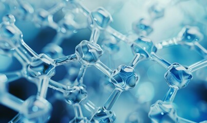 Close-up of nanotechnology materials, exploring molecular structures and future technologies